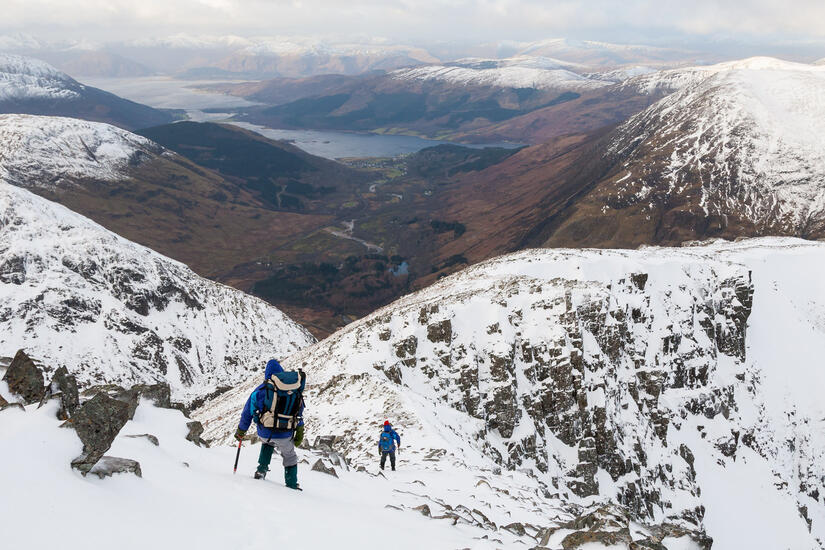 Decending the north ridge of Stob Coire nan Lochan