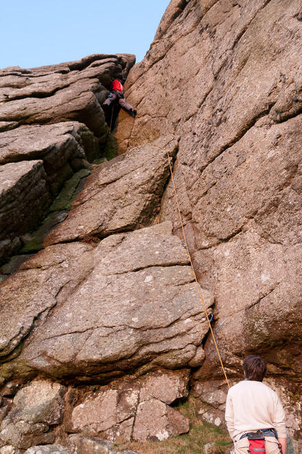 Second trad lead up Raven Gully