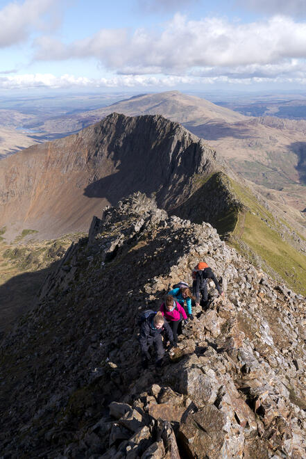 Scrambling on Crib y Ddysgl