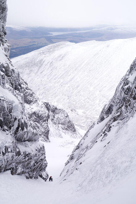 Climbing the third pitch