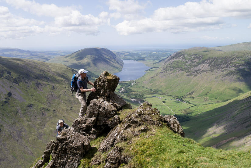 Stunning views up the ridge