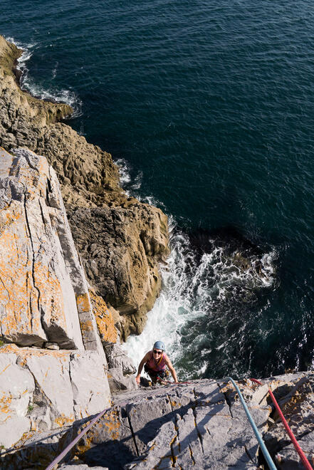 Climbing Blue Sky, a very airy and amazing VS 4b