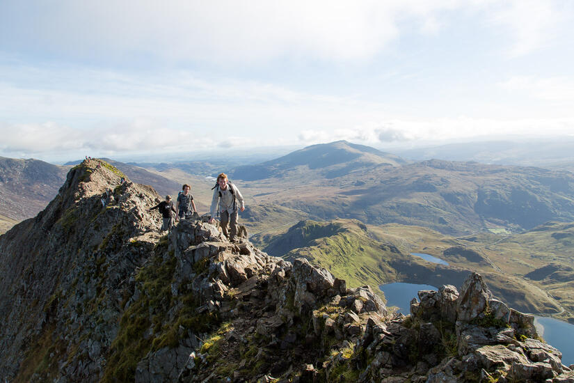 Stunning views while Scrambling along Crib Goch