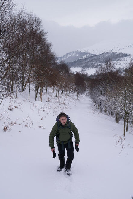 Walking into Craig Cerrig-gleisiad