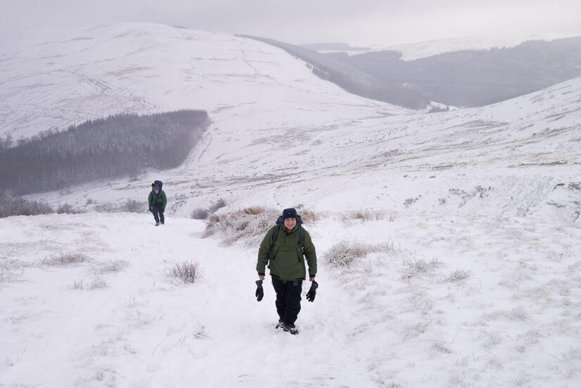 Walking into the crag