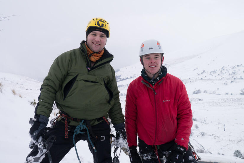 Happy climbers