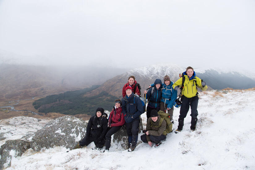 Group photo on the South Ridge of Fraoch Bheinn