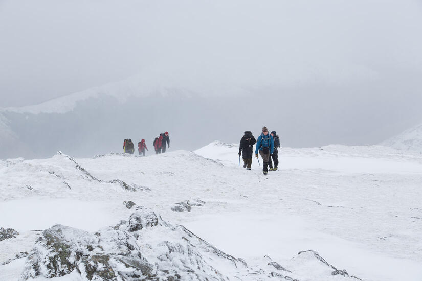 Windy summit plateau