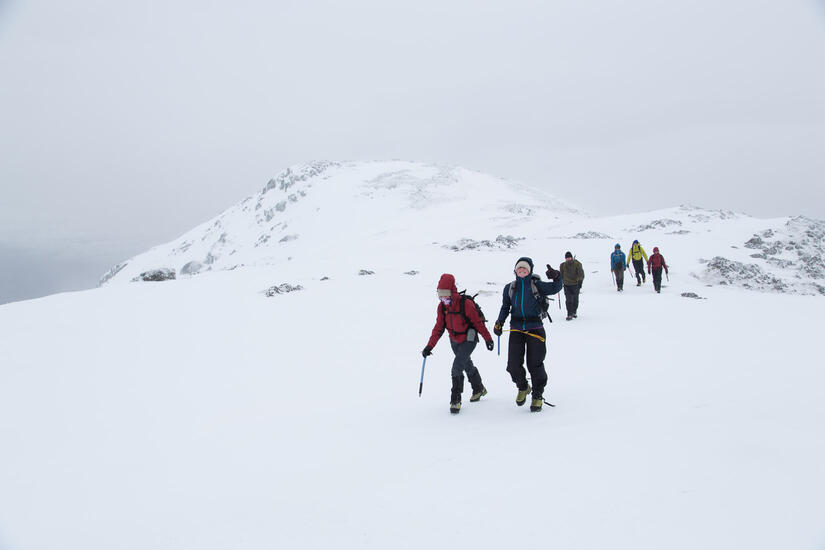 Descending towards the North West Ridge