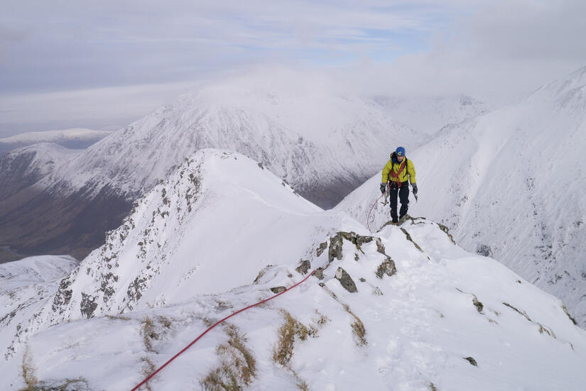 Jon walking along the ridge