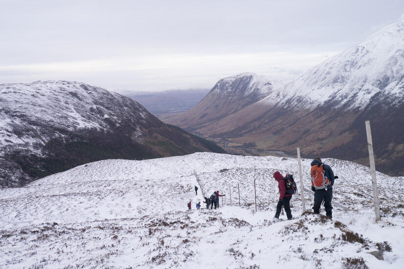 Descending down to Glen Nevis