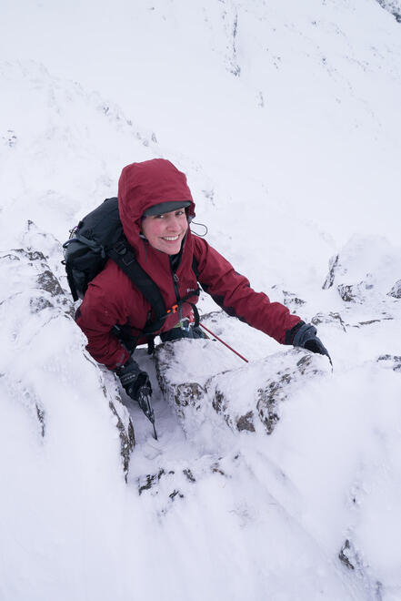 Downclimb from Am Bodach