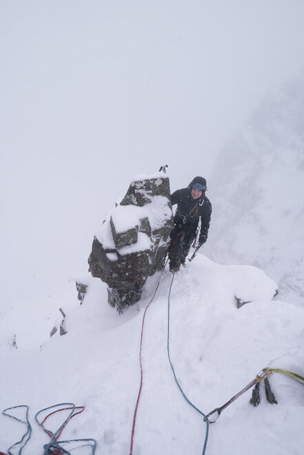 On the ridge in the mist