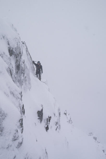 Just about to start the crux