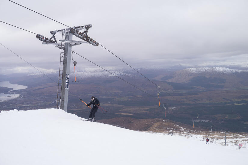 At the top of Goose T-bar