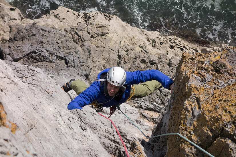 Neil climbing Bludgeon