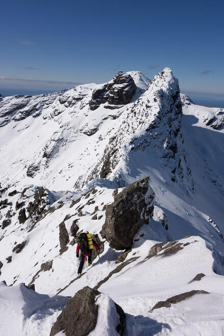 Descending the west ridge of Sgurr nan Gillean