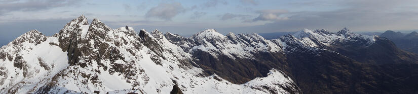 View of the ridge from Sgurr Dubh an Da Bheinn