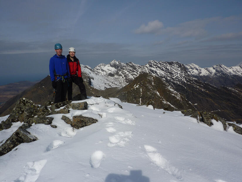 At the end of the ridge on Gars-bheinn