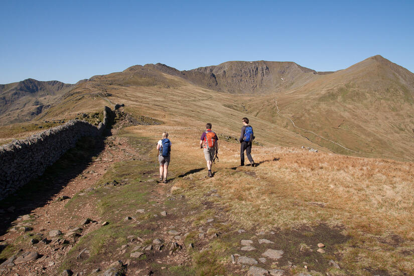 Walking up to Striding Edge