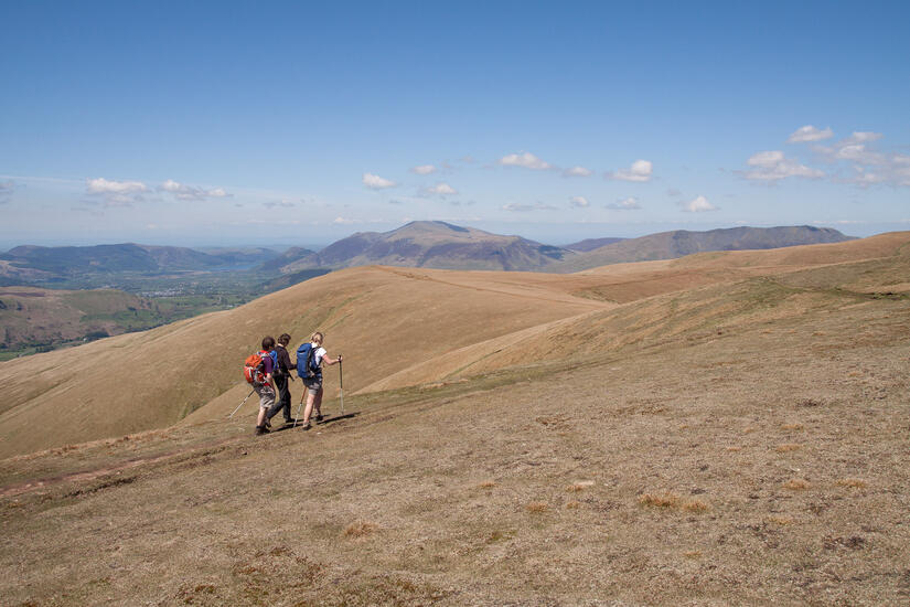 Walking up to Stybarrow Dodd