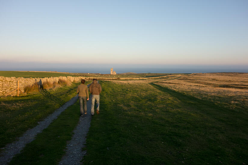 Walking to the pub