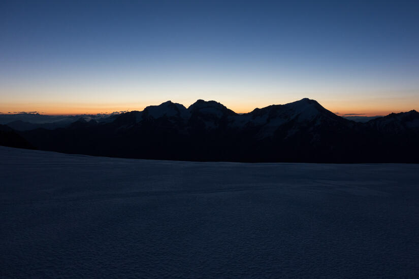 Dawn from the Hohbalmgletscher