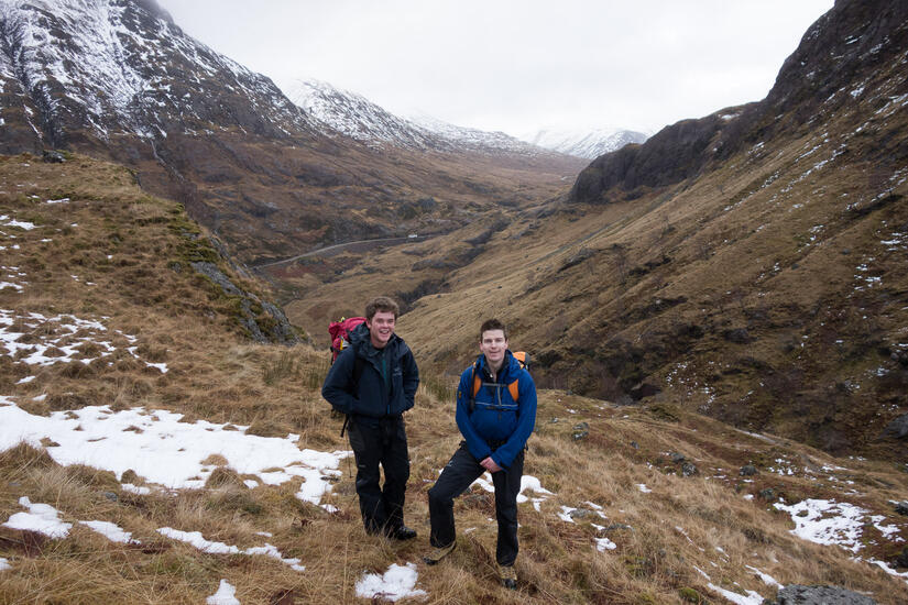 Walking up to the start of the Zigzags