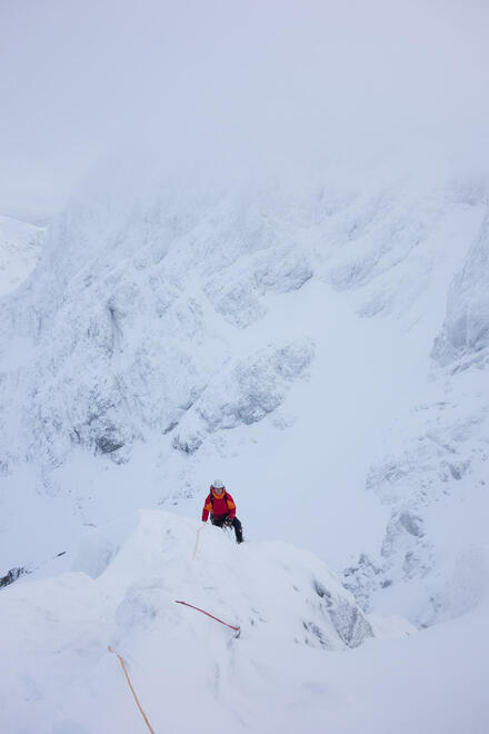 Enjoying the ridge on Jubilee Climb