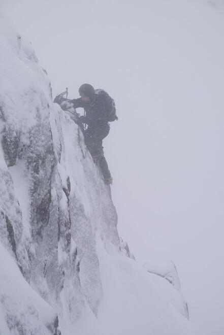 Scottish conditions on Dorsal Arete