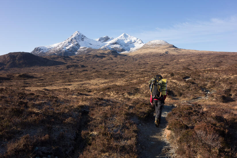 Walking into Sgurr nan Gillean