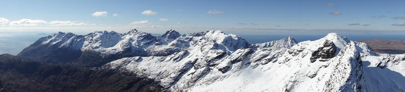 The Cuillin Ridge in Winter