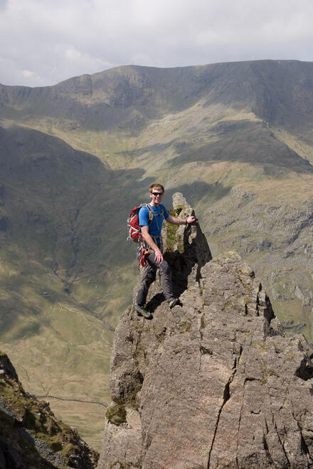 Great position on the final pinnacle of Pinnacle Ridge