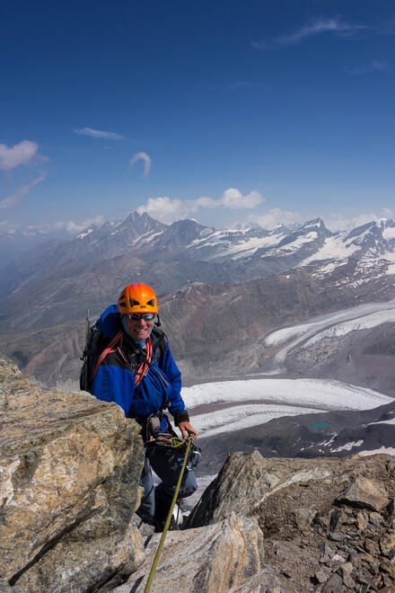 Stunning views on the Breithorn