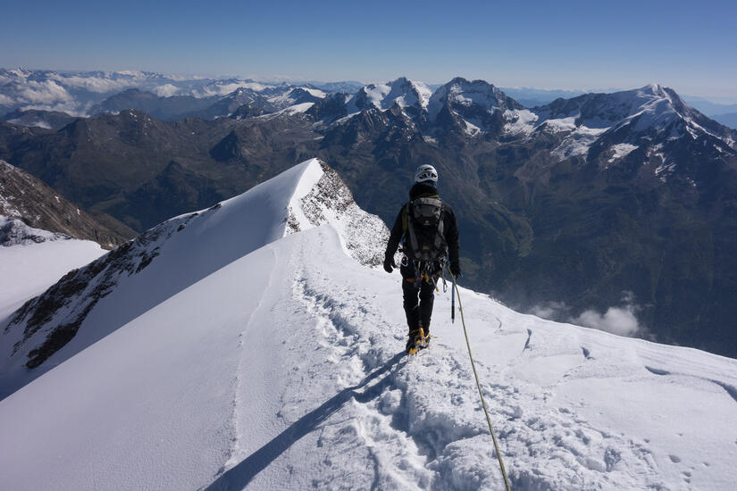 Descending from the Nadelhorn