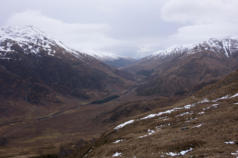 The view up Glen Shiel