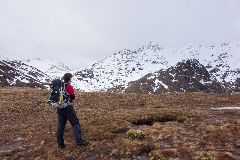 Andrew in front of the Forcan Ridge