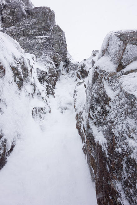 Initial chimney of Raeburn's Route