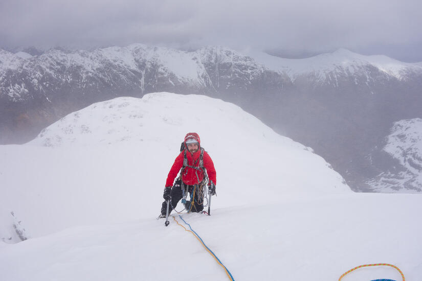 At the top of Raeburn's Route