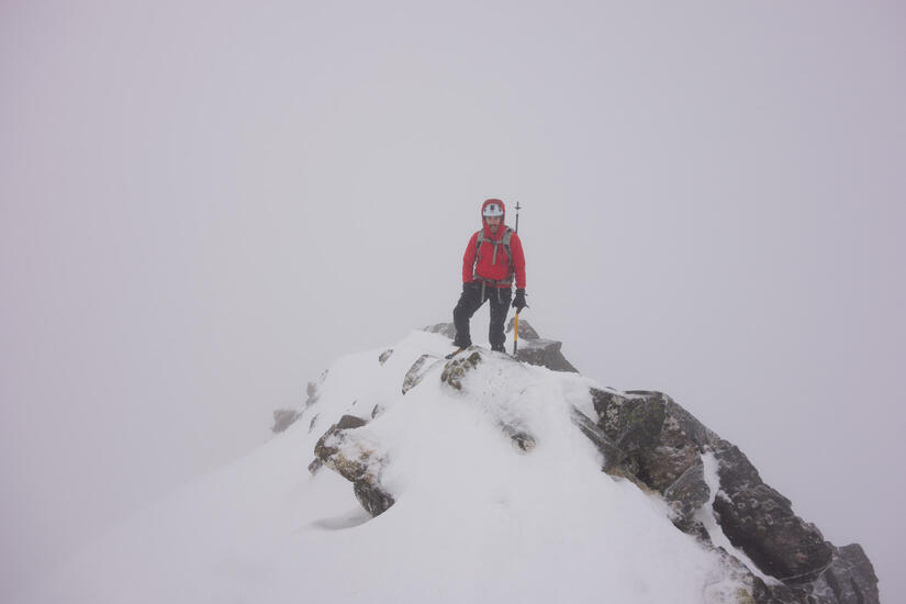 At the top of the Forcan Ridge