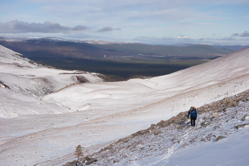 Walking above the Lairig Ghru