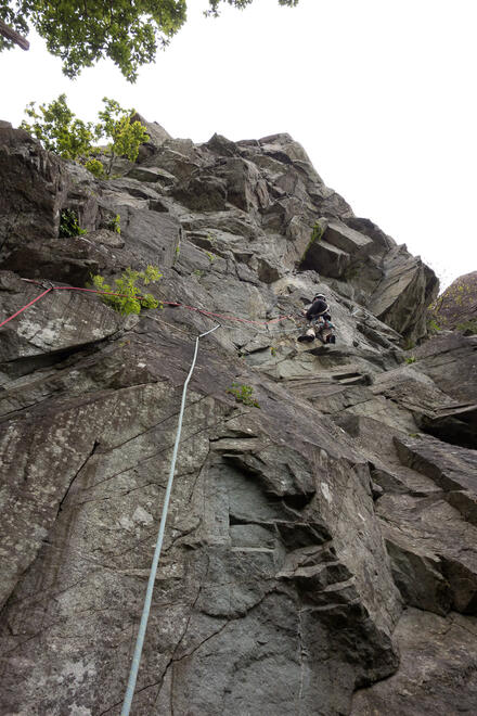 Andrew on the fist pitch of The Weaver