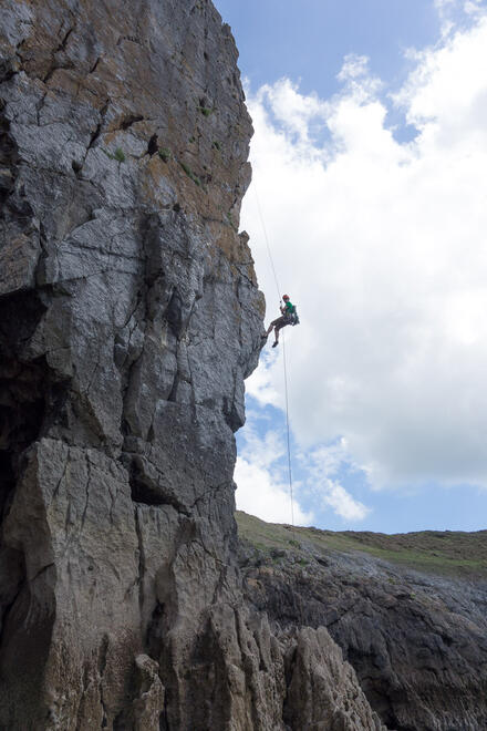 Me abseiling in